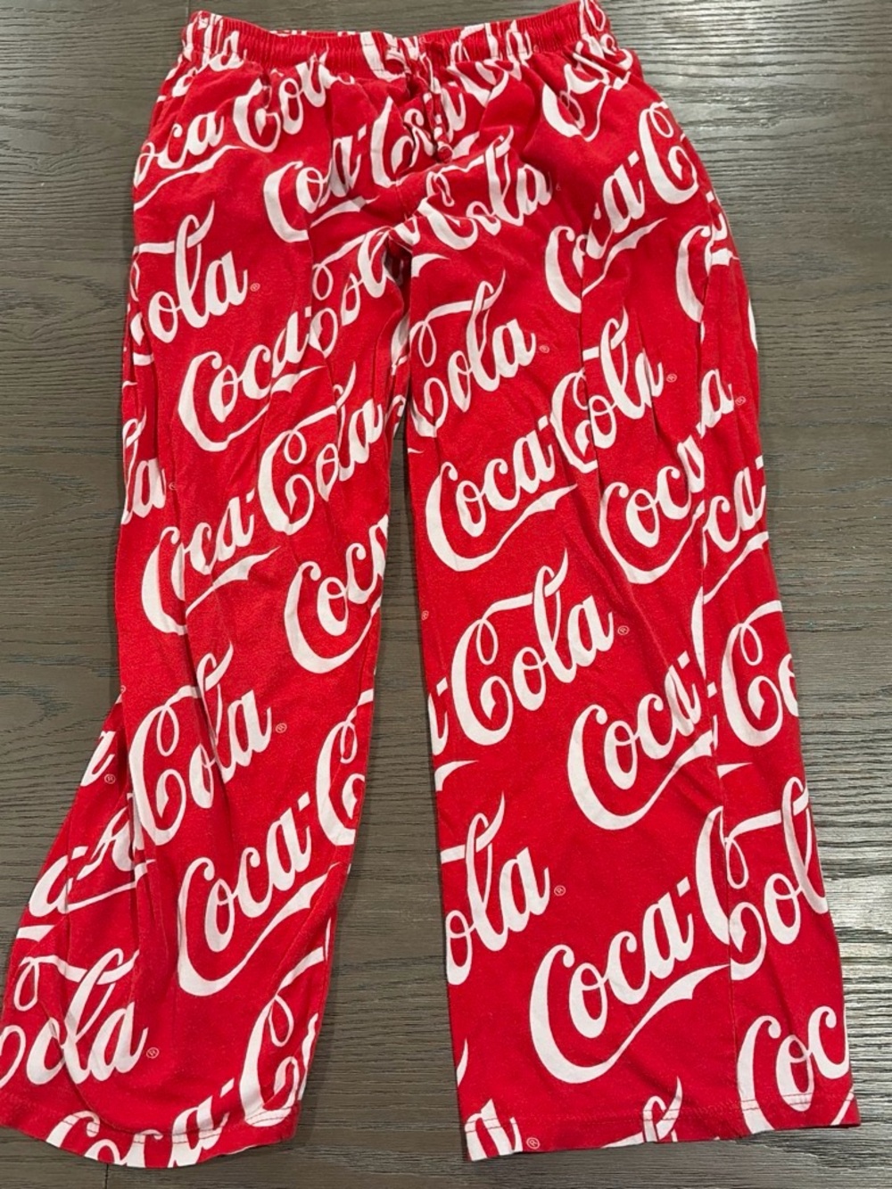 Coca-Cola Red and White Script Lounge pants- small